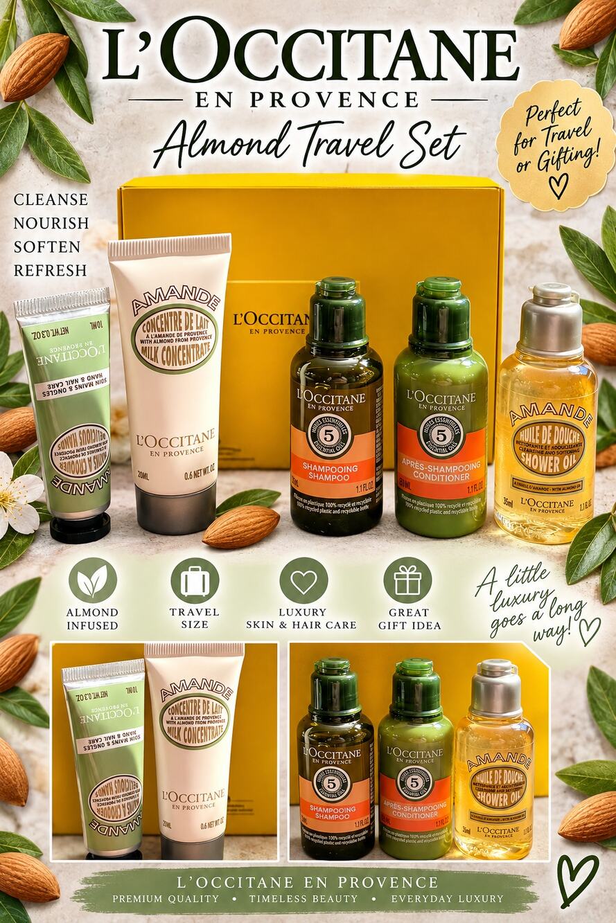 L'Occitane en Provence 5-Piece Mini Travel Set NIB